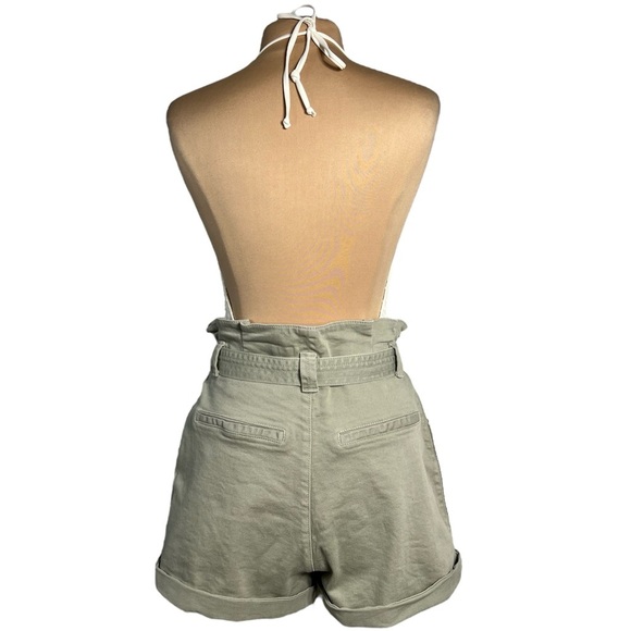 Ted Baker London khaki green paper bag shorts size 32 - Picture 4 of 10